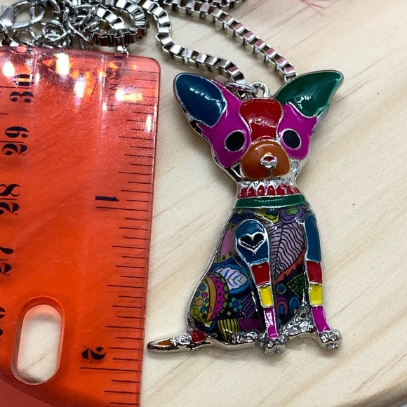 Enamel Dog Necklace - Picture 2 of 3